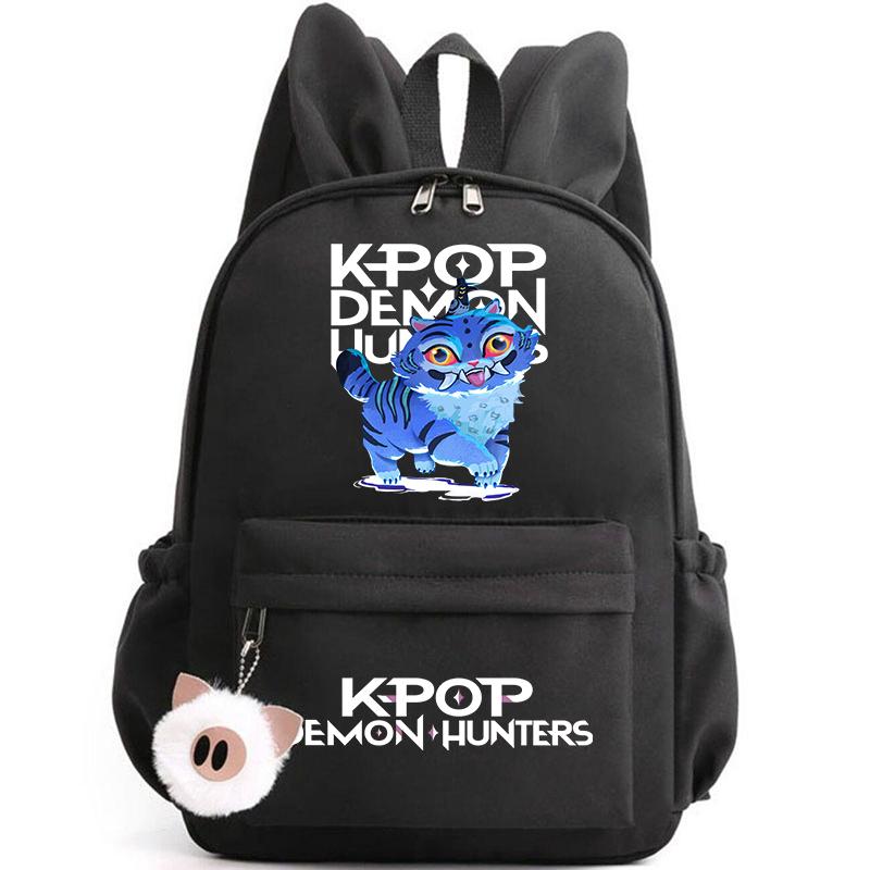KPop Dämonenjäger Rucksack für Mädchen Jungen Kinder Rucksack Freizeit Schultaschen Reise Hasenohren Rucksäcke Mochila Geschenktüten