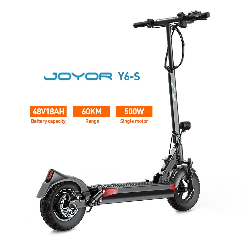JOYOR Y6-S Outdoor Erwachsenen E-Scooter 500W Motor 48V18Ah Batterie 10 Zoll Reifen E-Scooter Leiser Reifen Faltbarer Elektroroller