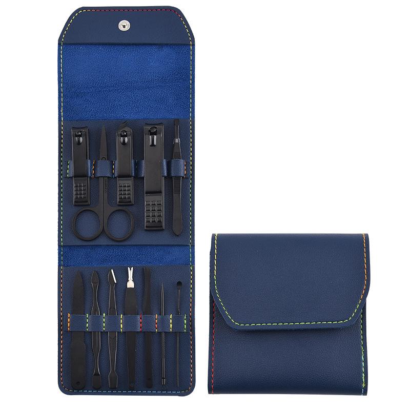 12-teiliges Nagelknipser-Set für Männer/Frauen, Maniküre- und Pediküre-Set für Finger und Zehen, Scheren, Pflegeset 12-piece set königsblau