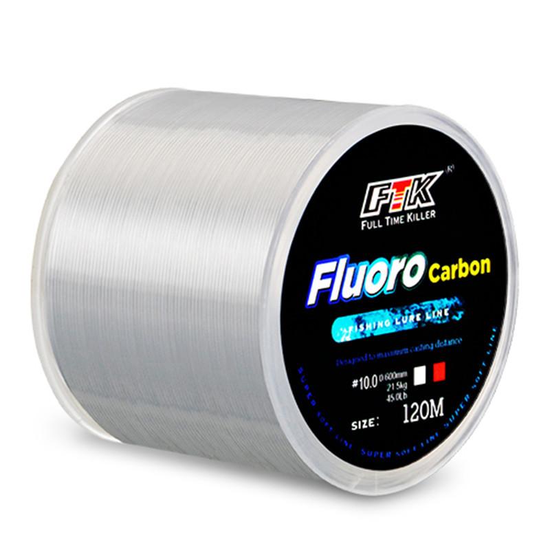 120M Fluorkohlenstoff Beschichtung Angelschnur 0,20mm-0,60mm 7,15 LB-45LB Carbon Faser Führer Linie Angeln Locken draht Sinkende Linie Japan 3.5mm-15.71lb weiß