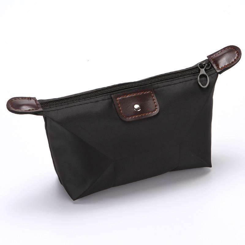 Damen Reise-Kulturbeutel, Make-up-Tasche, wasserdichte Kosmetiktasche, Clutch, Reißverschluss, Make-up-Tasche, Organizer schwarz