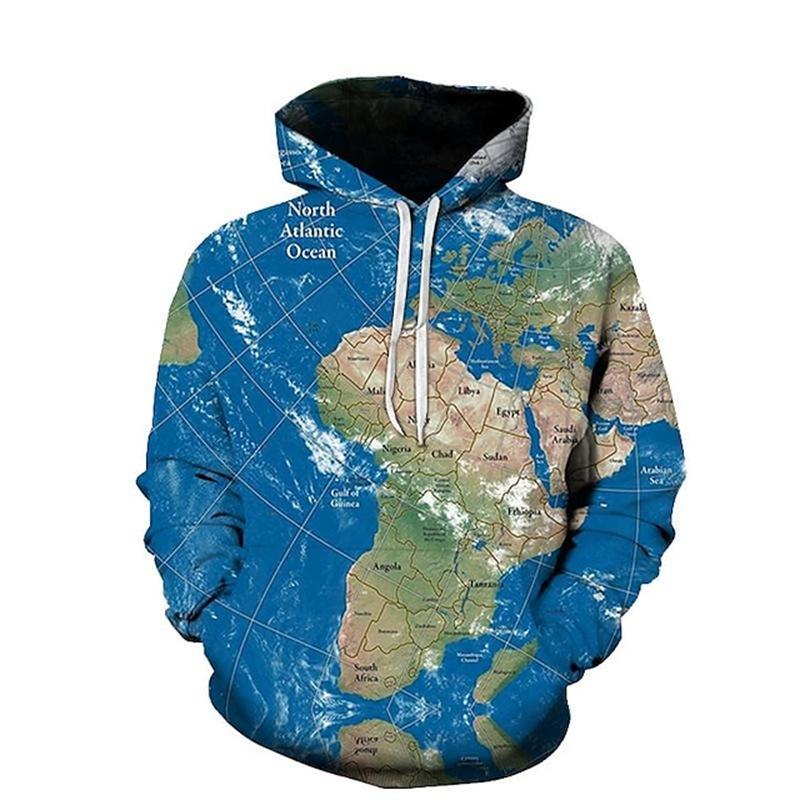 Hoodies mit 3D-Weltkarte-Druck für Männer, Kindermode, Streetwear, Kapuzenpullover, coole Winterpullover, Harajuku7, Kapuzen-Kapuzenoberteil 6XL