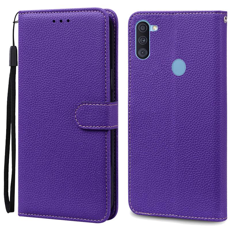 A11 M11 Hülle Für Samsung Galaxy A11 Hülle Galaxy M11 Flip Leder Brieftasche Hülle Für Samsung A11 Hülle Coque Fundas Bumper Shell For Samsung A11 dunkelviolette
