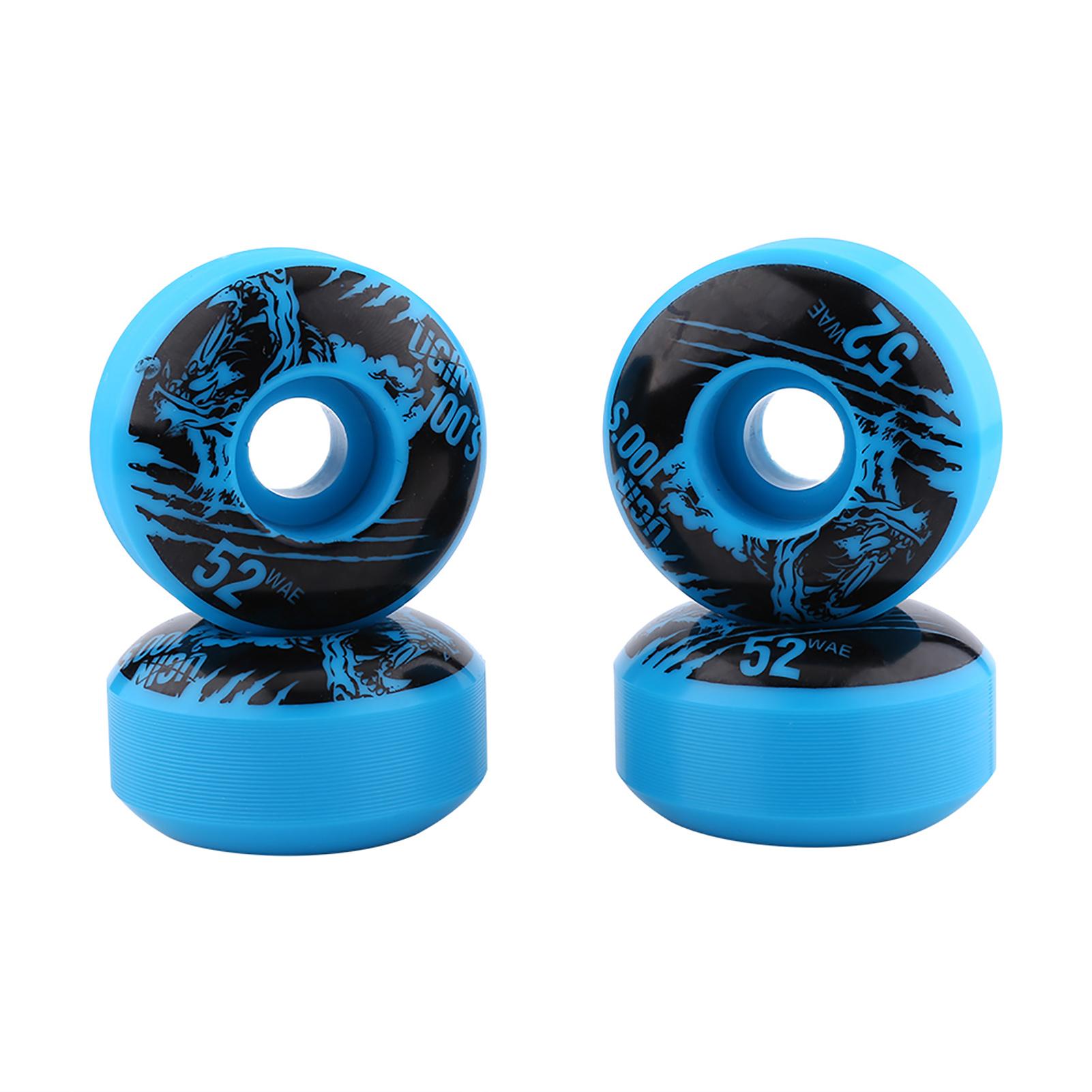 52mm x 30mm 4er-Set Outdoor Klassische Langlebige PU Cruiser Longboard Skateboard Räder (blau)