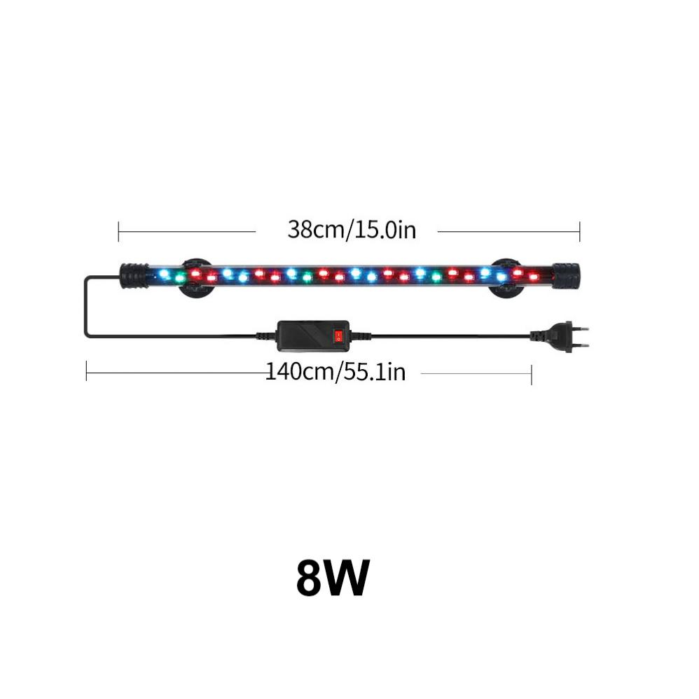 Aquarium Lichter Blau/Grün/Rot LED Landschaftsbau Aquarium Dekorative Lampe 8W black