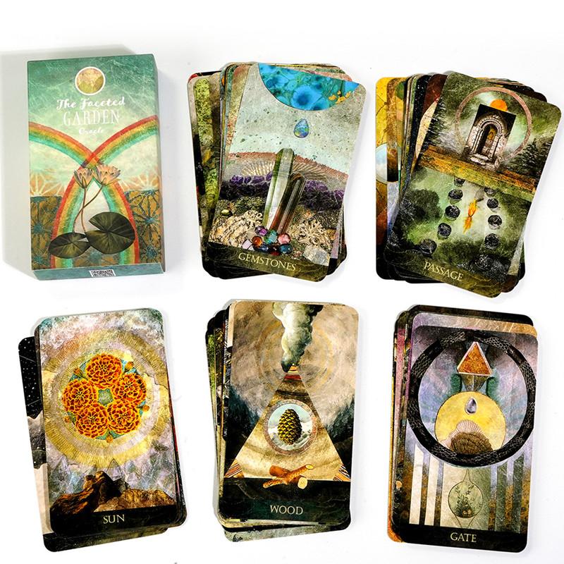 The Faceted Garden Oracle Tarotkarten Beliebte 52-teilige Kartendecks Künstlerische, mysteriöse Party-Brettspiele für Freunde, Requisiten, Weihnachtsgeschenke