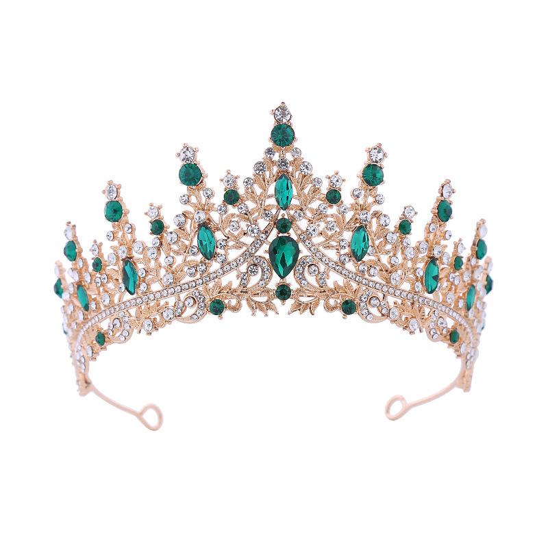 Brautkrone, Legierung, Haarschmuck, Hochzeitskleid, Strass-Stirnband, galvanisierte Krone, Abendessen, Hochzeit, Kopfschmuck aus Metall