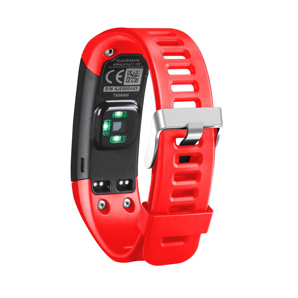 Für Garmin VIVO Smart HR Band Ersatz Sport Silikon Armband Band für Garmin Armband Vivosmart HR Band Smart Strap rot