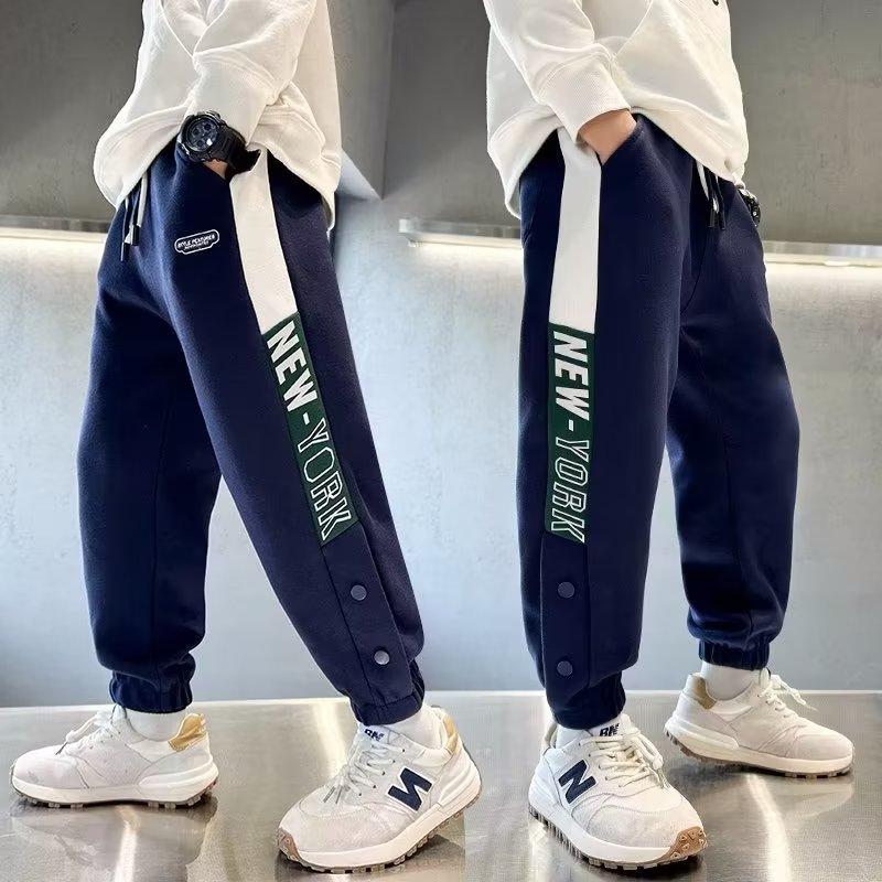 Frühlings- und Sommer-Herbsthosen für Jungen, Hosen für Kinder und Jugendliche, dünne Sporthosen für Kinder, trendige Hosen mit drei Balken, trendige Hosen 170 blau
