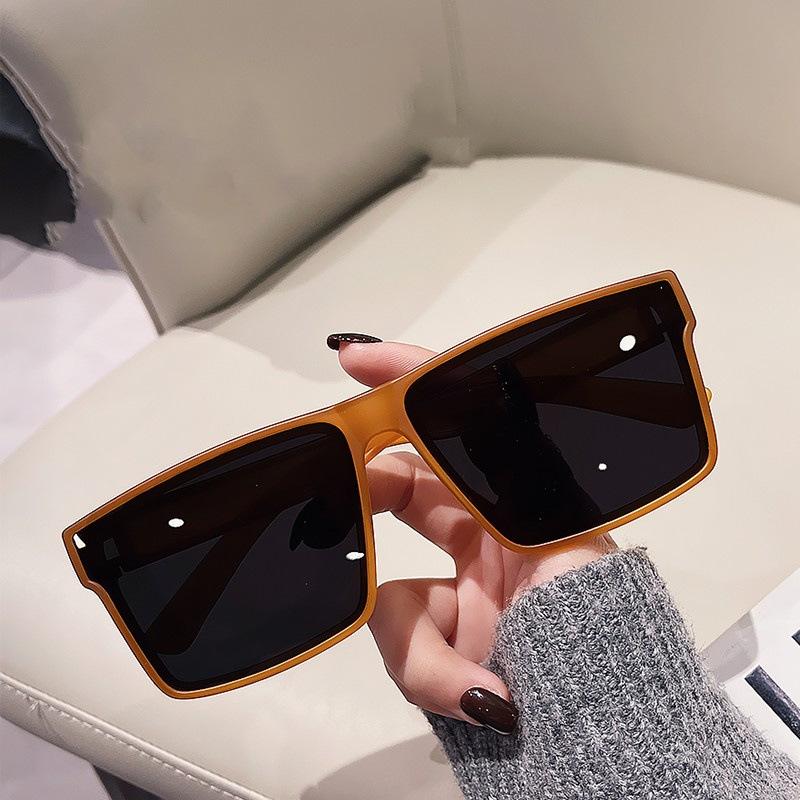 Neue Mode Quadratische Sonnenbrille männlich Herren Rechteck Designer Luxus Sonnenbrille Klassisch Vintage Outdoor Rechteckige Sonnenbrille MULTI white