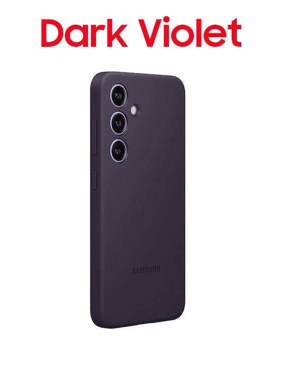 Samsung Galaxy S24 S24+ S24 Plus Silikonhülle Weiche, stoßfeste Handyhülle For Galaxy S24 dunkel violett