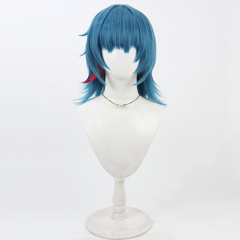 Neue Jinx Cosplay Perücke Arcane Staffel 2 Ball Tanzparty Kurz Blau Hitzebeständig Synthetisches Haar Anime LOL Rollenspiel Perücken + Perückenkappe One Size