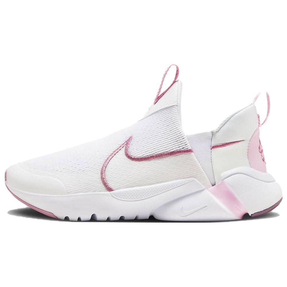 Nike Flex Plus Bequeme Passform Mesh Strapazierfähig Atmungsaktiv Stützend Niedrig Geschnittene Laufschuhe Kinder Laufschuhe Weiß Pink DV8999-100 39