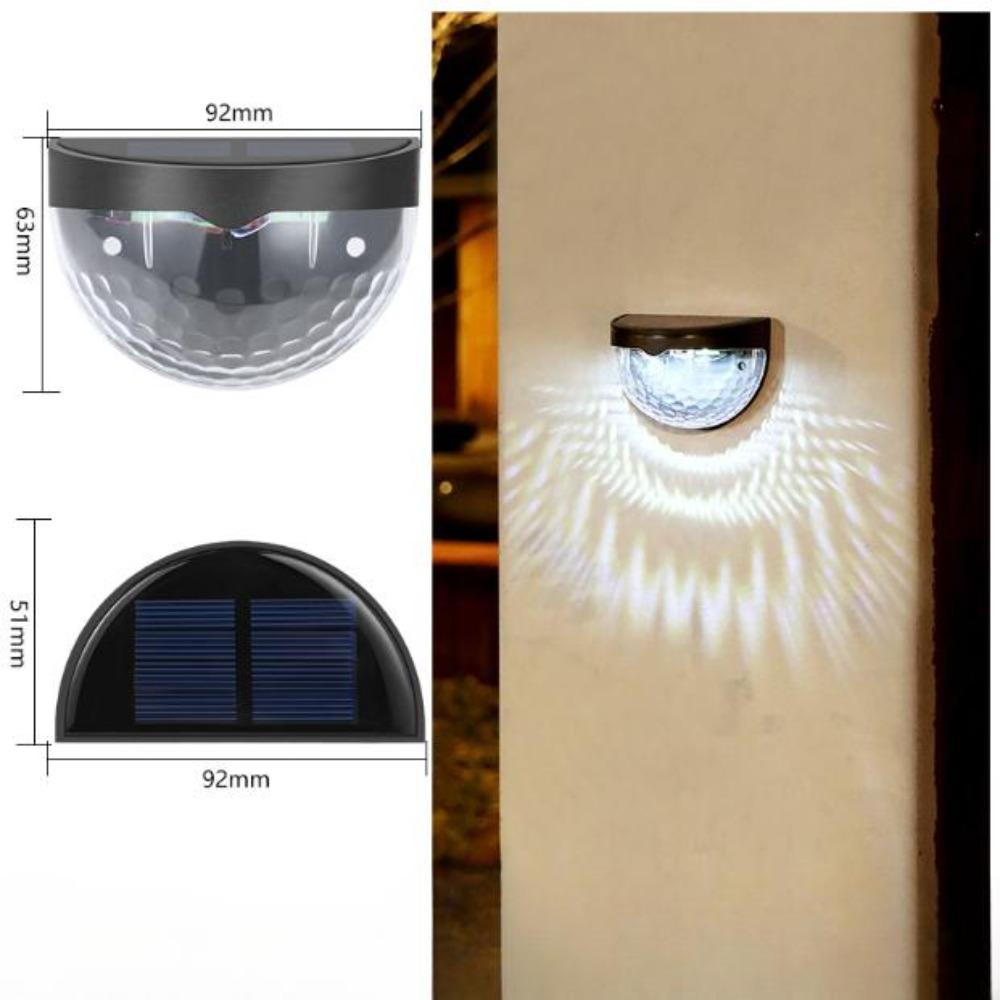 6er-Pack LED Solarleuchte Außenwandleuchten Energie Gartenleuchten Wasserdicht Solar Zaunleuchte Weihnachtsdekoration Lichterkette LED-Licht white light-6PCS