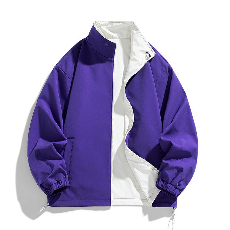 Wendejacke Herrenjacke Herbst Neu Stehkragen Lässig Vielseitig Sportjacke S