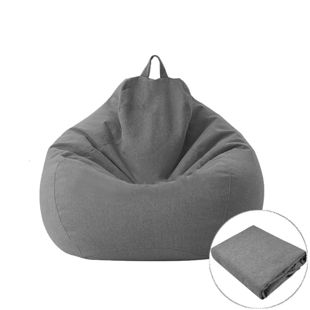 Relax Sitzsack Hülle Möbel Sitz Stühle Pouf Puff Couch Sitzsack Bezug Tatami Bezüge Sofabezug M-dark grey cover