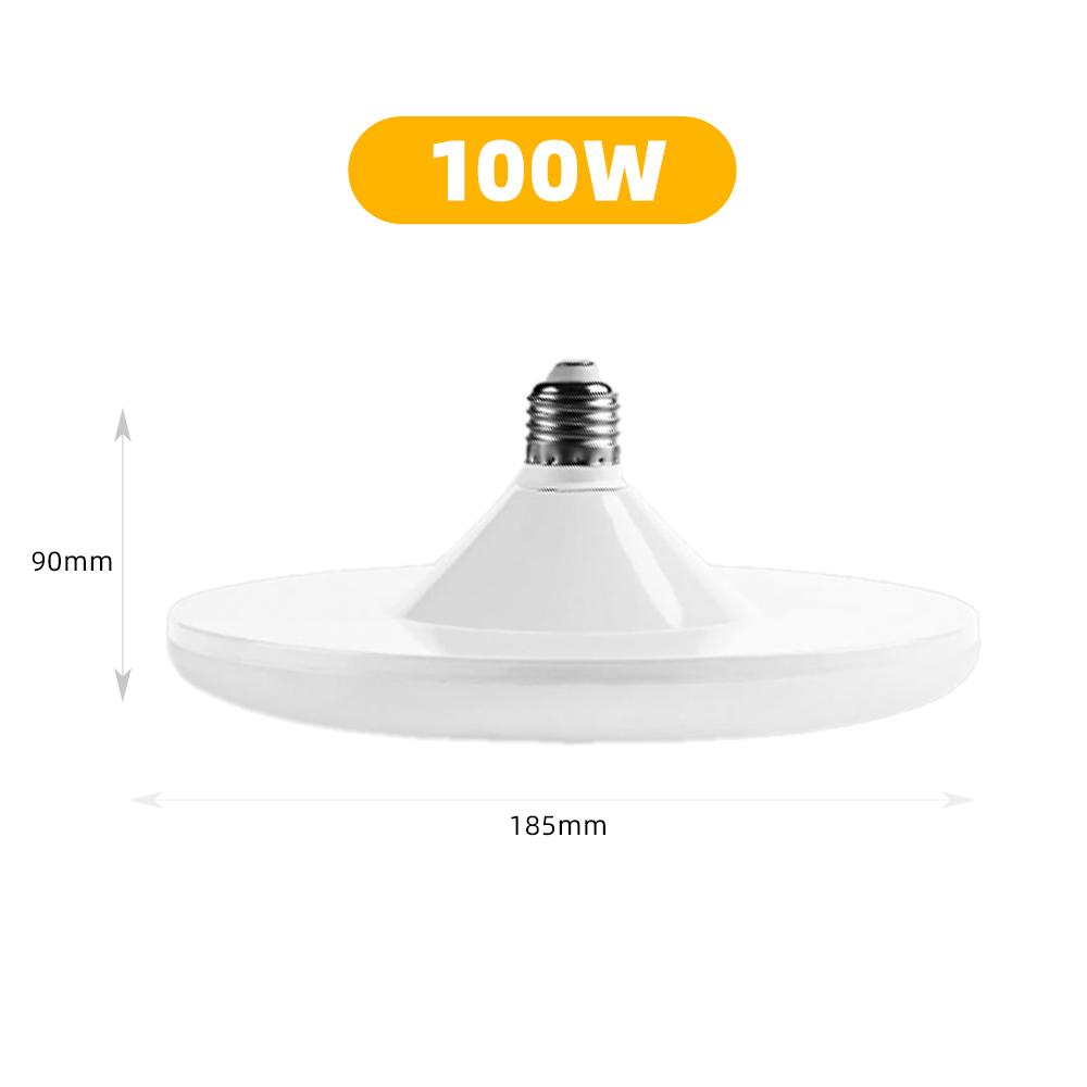 E27 UFO-Lampe, 220 V, LED-Glühbirne, superhelle LED-Lampen, kaltweiß, 20 W, 30 W, 40 W, 60 W, 100 W, Deckenleuchten für Heimbeleuchtung, energiesparend 100W