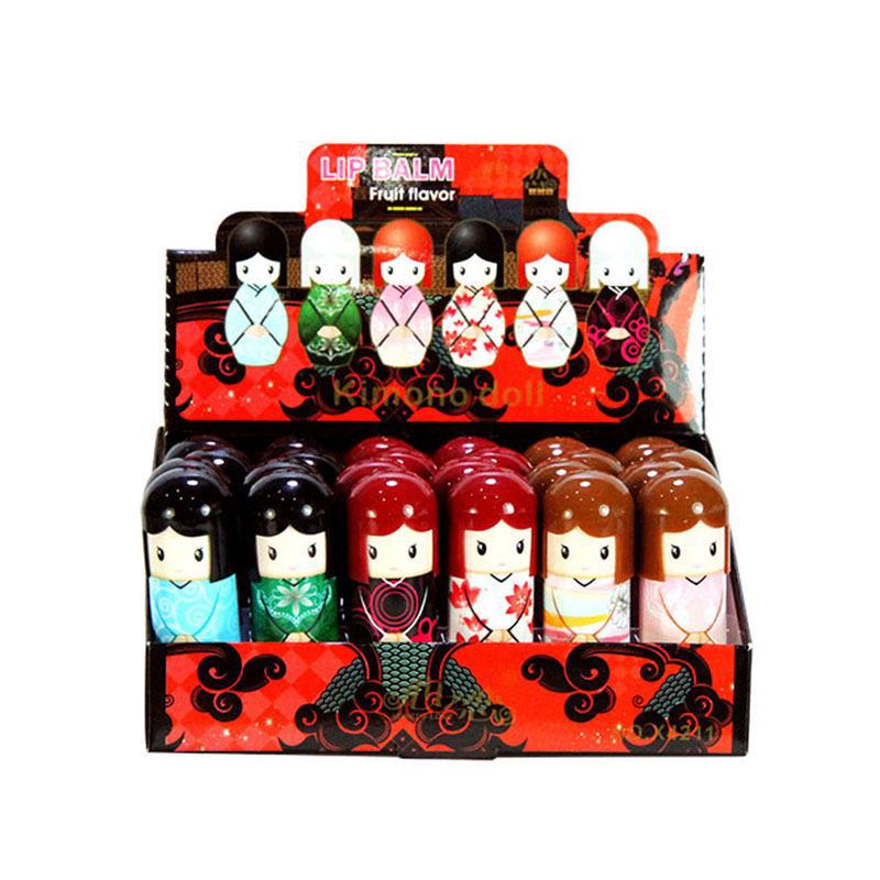 Hengfang Shijing Cartoon Doll Lippenstift - Feuchtigkeitsspendende, pflegende, Anti-Riss-Formel 2.4g/ml; 24 sticks red