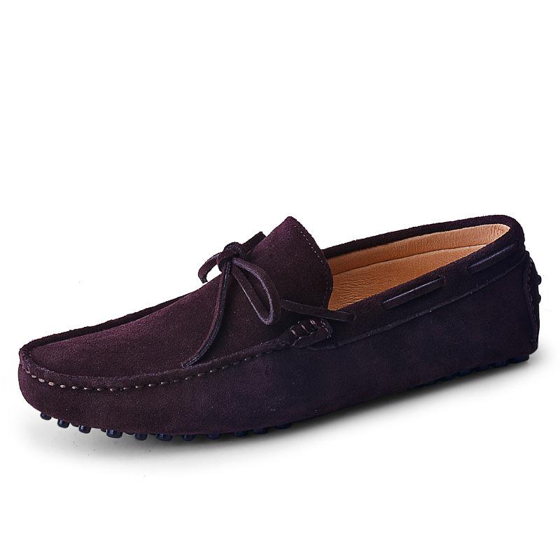 Mode Echtes Leder Herrenschuhe Nubukleder Herren Slipper Mode Übergröße Frühling Herbst Herrenschuhe Freizeitschuhe 9 Farben Größe 38-46 10.5 braun
