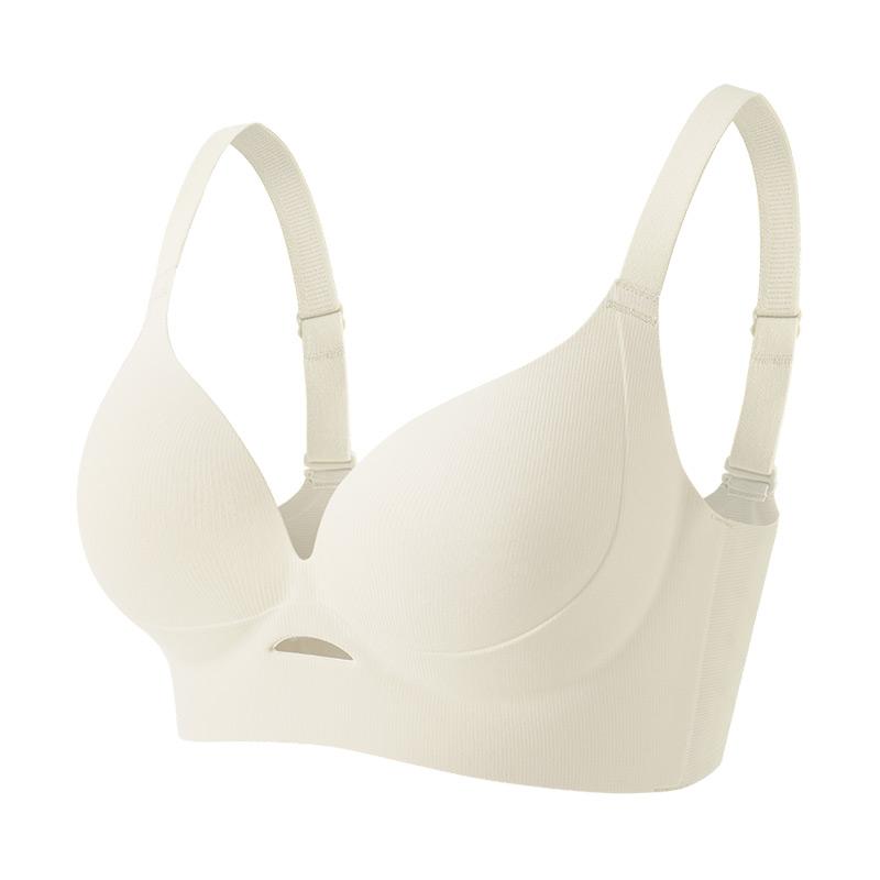 Push-Up-BH für Damen, nahtlos, Übergröße, bügellos, dünne Körbchen, Bralette, sexy Damenunterwäsche, 75CD-105CD 38/85CD champagner