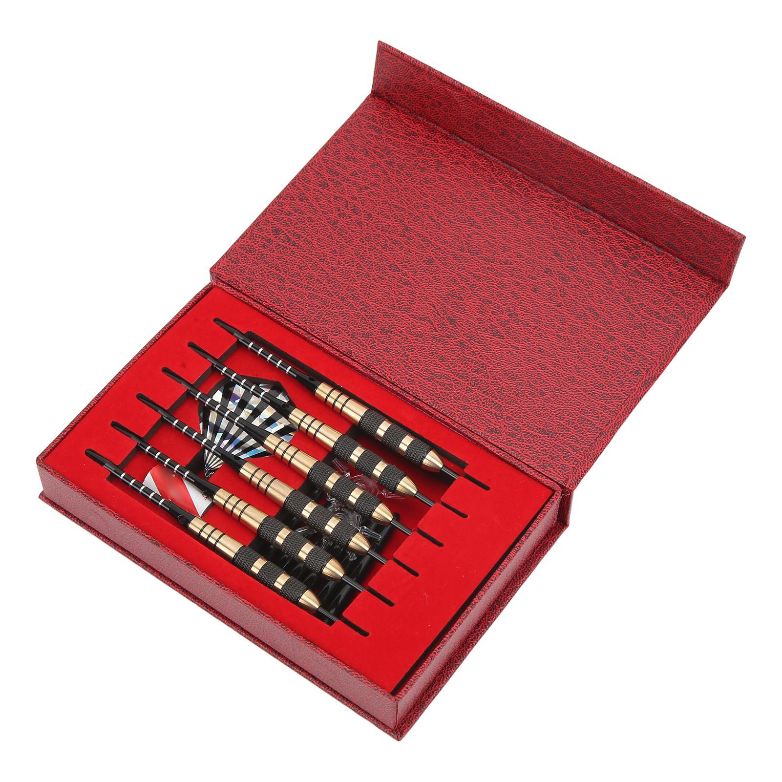 Professionelles Stahlspitzen-Dartset Darts Metallspitzen-Set mit Ersatzschaft Schleifstein Heckflügel