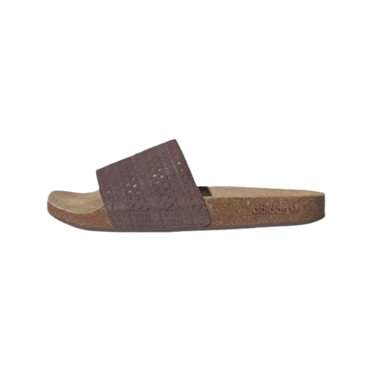 Adidas Originals Adilette Bequeme Mode Weiche Vielseitige Leise Badeschuhe Unisex Schuhwerk Braun JH5493 38 gray