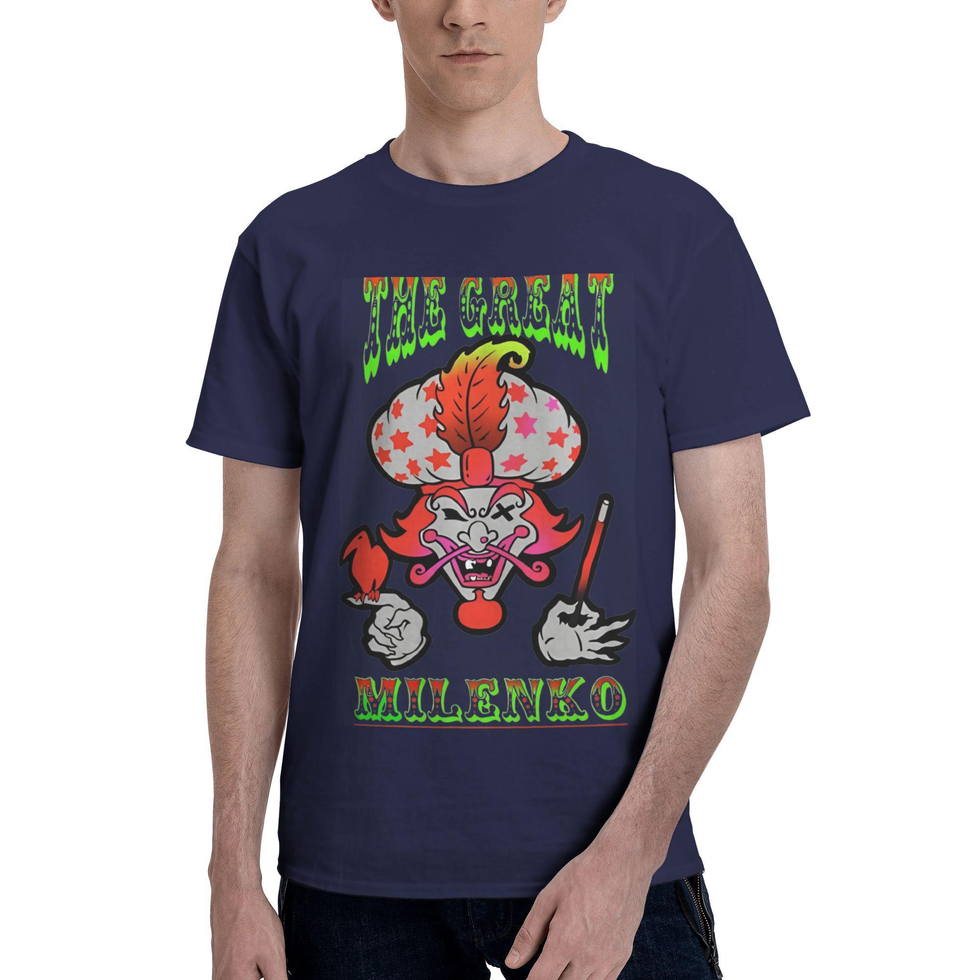 HipHop Herren T-Shirts Neuheit T-Shirts Kurzarm Rundhals T-Shirts Reine Baumwolle Grafikbedruckte Oberteile XXL navy blau