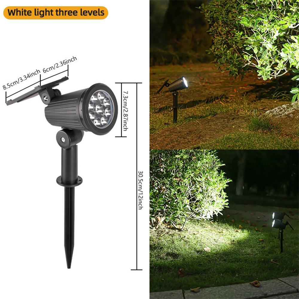 1PC 9 LED Solar Spot Lichter Outdoor RGB Solar Landschaft Lichter IP65 Wasserdicht Helligkeit Einstellbar für Garten Hof Palmen 5W&1pc