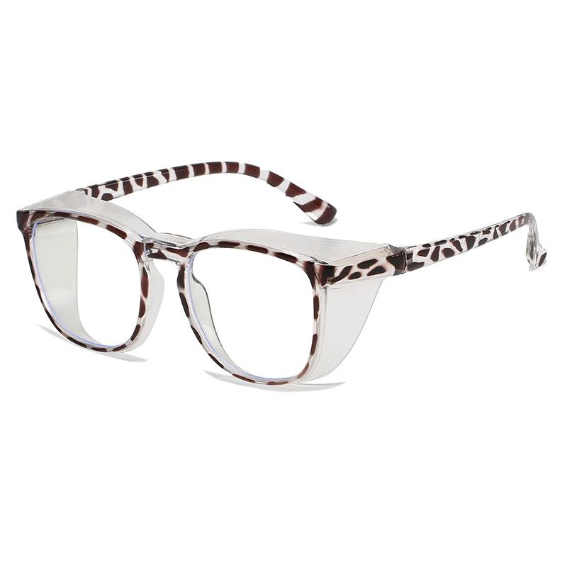 Reiten Arbeitsbrille Schutzbrille Sanddicht Anti-Blaulicht Anti-Beschlag PC Staubdicht Anti-Wind Versorgung White leopard pattern