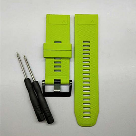 Garmin fenix Schnellverschluss Silikon Uhrenarmband für fenix 5/5S/5X, 6X, 7X, 3/3HR 26mm Thick Buckle limette