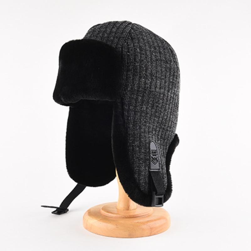 Thunderbolt Mütze Herren und Damen Winter Gepolstert Verdickt Ohrenschutz Mütze Radfahren Outdoor Ski Ins Warm Kalt Baumwollmütze XL size 60-62cm