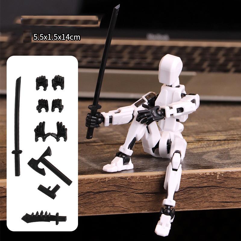13 bewegliche Actionfiguren mit Gelenken, Gestaltwandler-Roboter, 3D-gedruckte Schaufensterpuppe, Charakter zum Zusammenbauen, Spielzeug für Eltern und Kinder, Spiel, Geschenke für Kinder, Druckentlastungsspielzeug