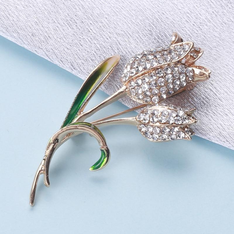 Mode Tulpen Corsage Niedliche Persönlichkeit Wilde Atmosphärische Anzugjacke Corsage Damen gray