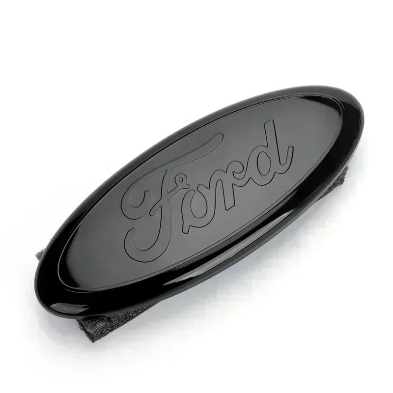 Autoaufkleber Ford 2025 Heiß 7/9 Zoll Emblem für Ford Explorer Edge TAURUS F150 Ranger Fiesta Mondeo Focus 3 Transit Auto Fronthaube 17.5X7.3CM(Rear)