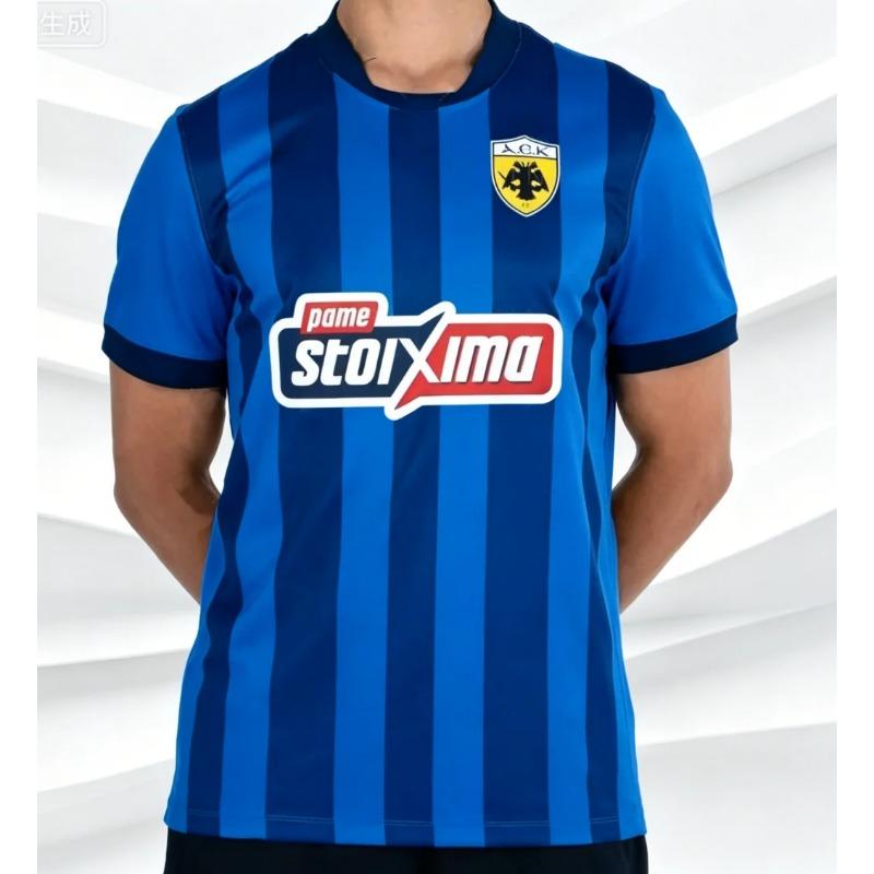 2026 AEK Athen Heimfußballtrikot Griechisches Trikot Herbst Sport Schnelltrocknend Herren-T-Shirt Kinderkleidung T-Shirt Y2k Frau XL