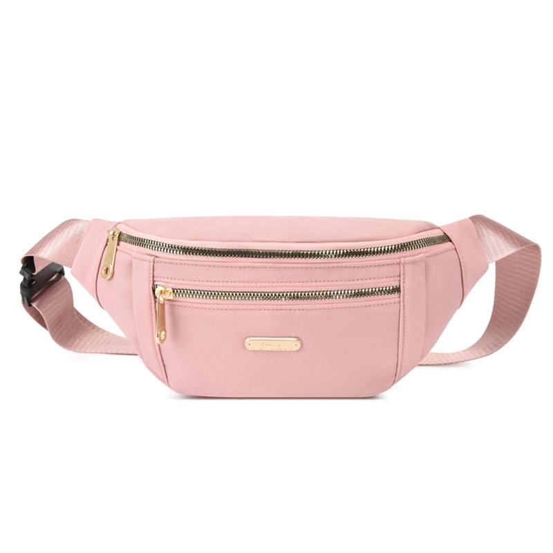 Taille Taschen Für Frauen Freizeit Taille Tasche Schulter Umhängetasche Brust Taschen Allgleiches Messenger Gürtel Taschen rosa