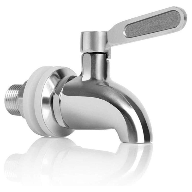Ersatzhahn für Weinfässer aus Edelstahl 304, Wasserhahn für Getränkesaft-Wasserfässer, Wasserhahn für Weingläser aus Glas, Kaffeezapfhahn