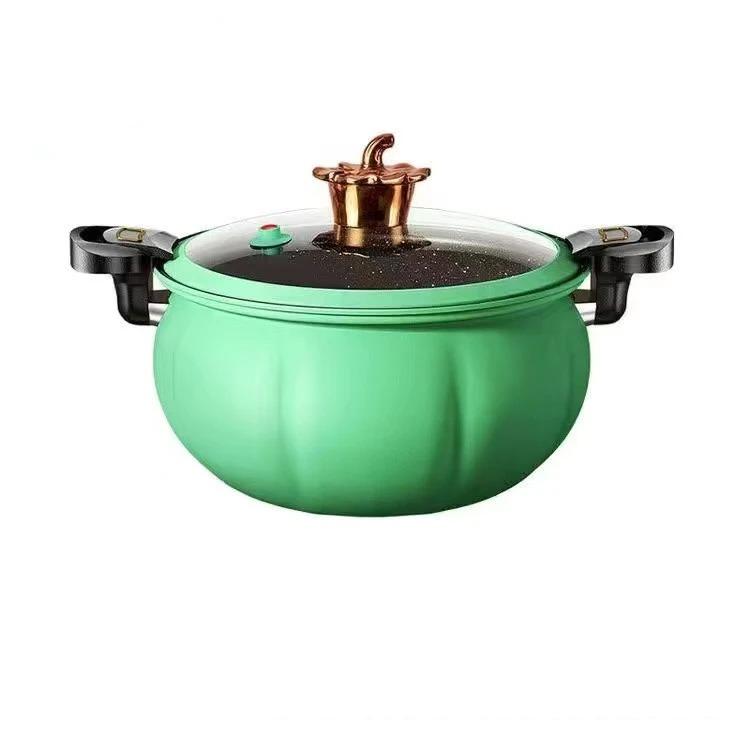 Drucktopf Vakuum Multifunktionaler Schmor-Kochtopf Gasherd Universell Doppelgriff Schmortopf Antihaft-Suppentopf 8L Mikro blue