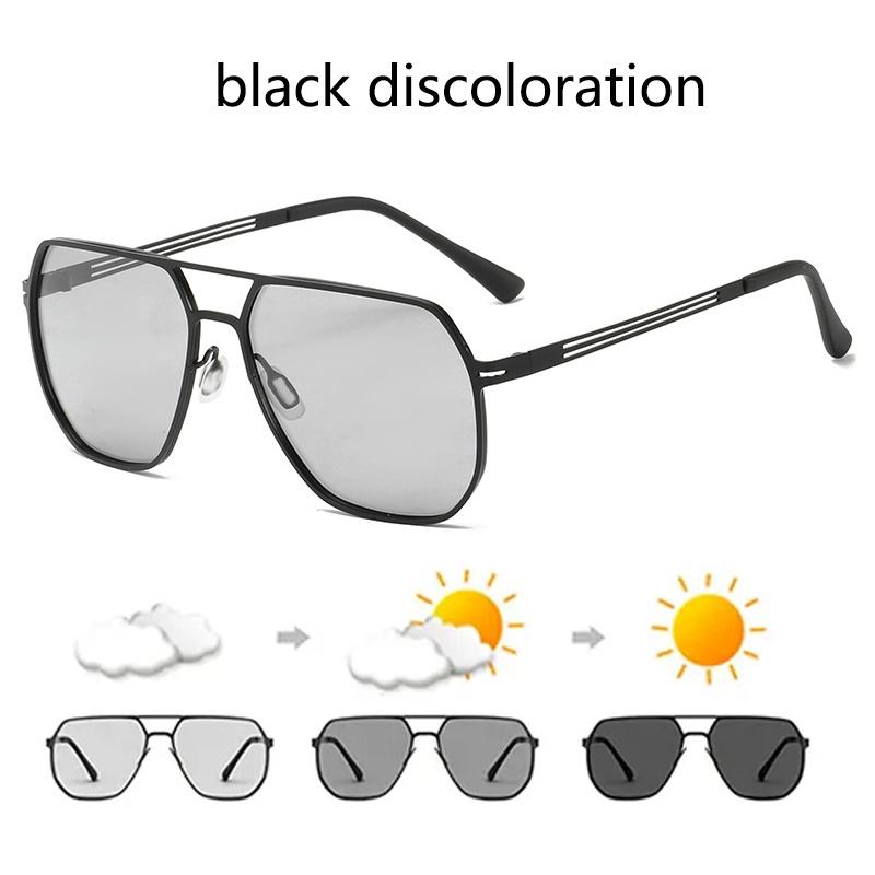 Mode photochrome Sonnenbrille Männer Sonnenbrille Outdoor-Fahren Verfärbung Sonnenschutz nicht polarisierte Brille