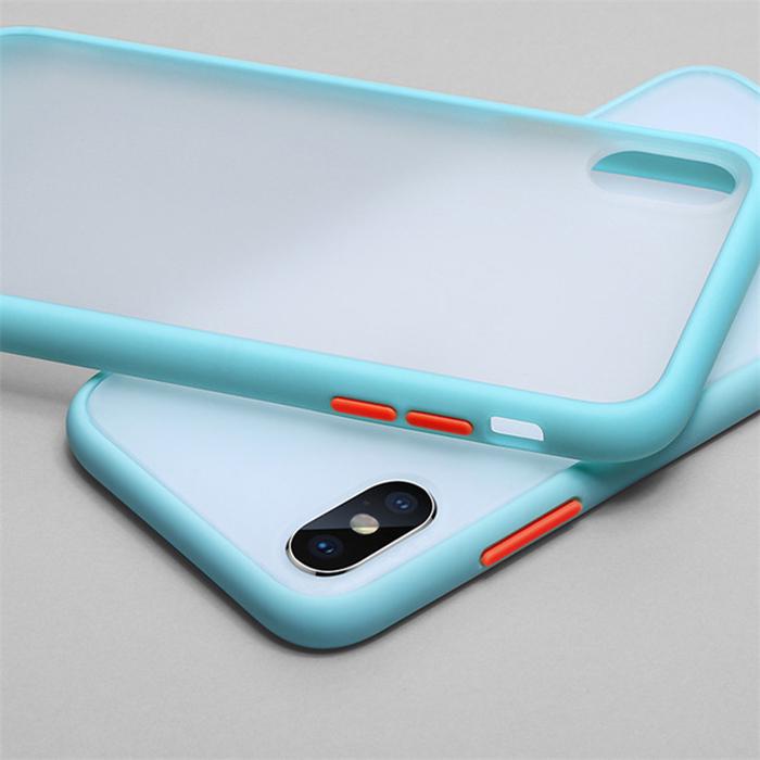 Stoßfeste Handyhülle für iPhone 11 Pro Max, luxuriöse transluzente weiche Hülle für iPhone X XS Max XR 9 8 7 6 6S Plus Hülle For iPhone 8 blau