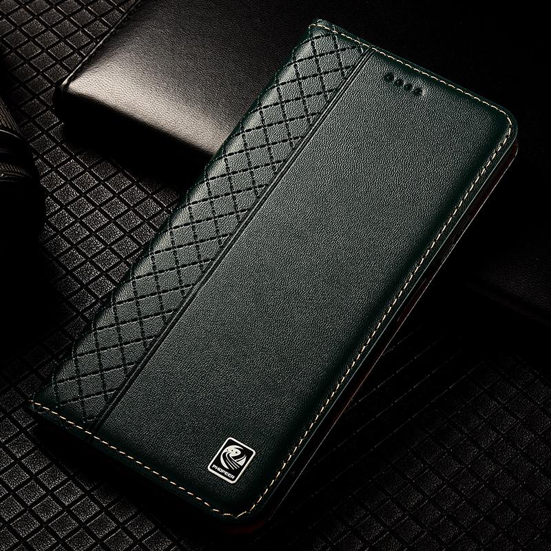 Echtes Leder Case Book Für Apple iPhone 17 AIR 16 15 14 13 12 Pro Max Mini 11 Pro Max X XR XS Max 7 8 Plus Flip Wallet Cover For iPhone 13Pro Max grün