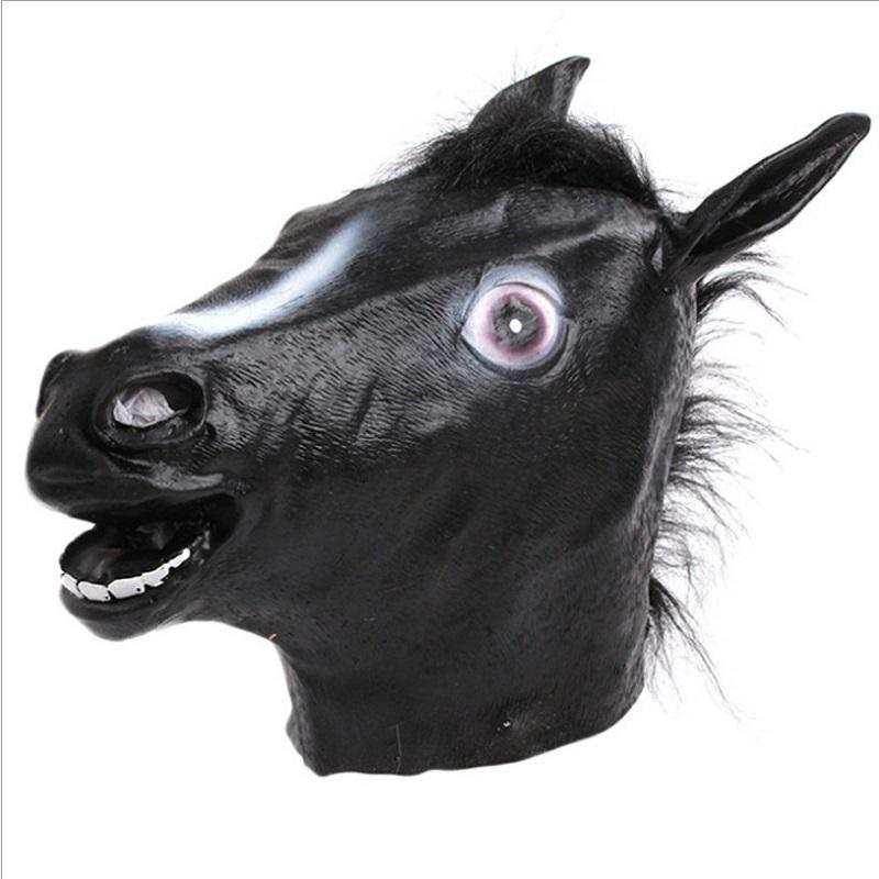 Gummi-Einhorn-Cosplay-Halloween-Maske für Maskerade, Karneval, Halloween-Kostüm None schwarz