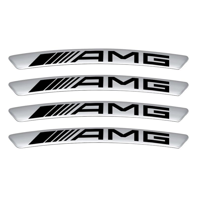 Auto Styling Auto Radnaben Emblem Reifen Felgen Aufkleber Zubehör Für Mercedes-Benz AMG C500 C200 C300 A B C E GLA CLA GLK GL ML GLE W204 W205 W203 W211 AMG weiß