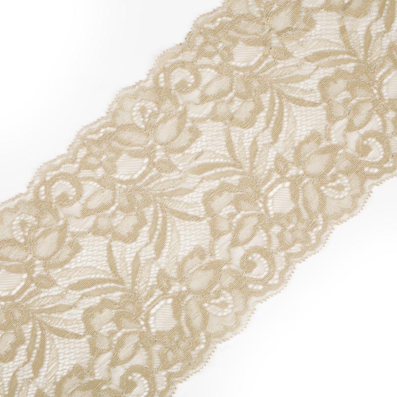 Elastischer Spitzenbesatz, Blumenträger, Kleid, Rock, Kleidung, Dekoration, DIY-Kunsthandwerk beige