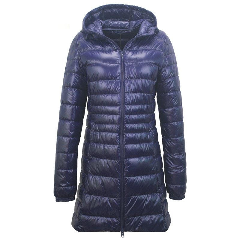 Plus Lange Daunenjacke Damen Winter Ultraleichte Daunenjacke Damen mit Kapuze Daunenmantel Damen Große Größen Mäntel XXXXXXXL