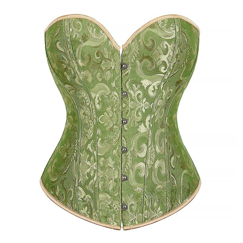 Damen Korsett Taillenkorsett Bauchweg Brautkleid Unterhose Unterwäsche Formende Weste Court Shapewear Korsett Bustier XS grün