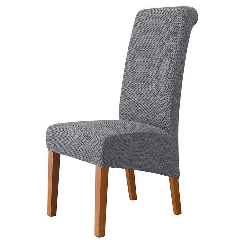 Hohe Rückenlehne und universeller Stuhlbezug für Esszimmer, Hotel, XL, M, Größe T, Jacquard, extra groß, Stretch-Spandex-Stuhlhussen, waschbar M size (45-58cm)