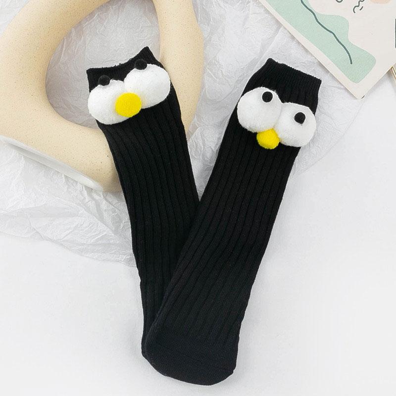 Kinder Socken Weiße Baumwolle Niedliche Cartoon Augen Socken Für Mädchen Anime Socken Kinder Streifen Socken Für Jungen schwarz