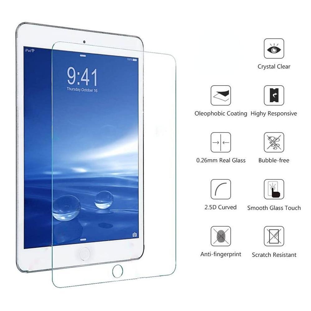 Displayschutzfolie aus gehärtetem Glas für iPad 2 3 4 Air 1 2 Pro 9.7 10.2 iPad 11 7. 8. Generation 10.5 2018 2019 für Apple iPad Air 4 10.9 (2020) reinfarbig