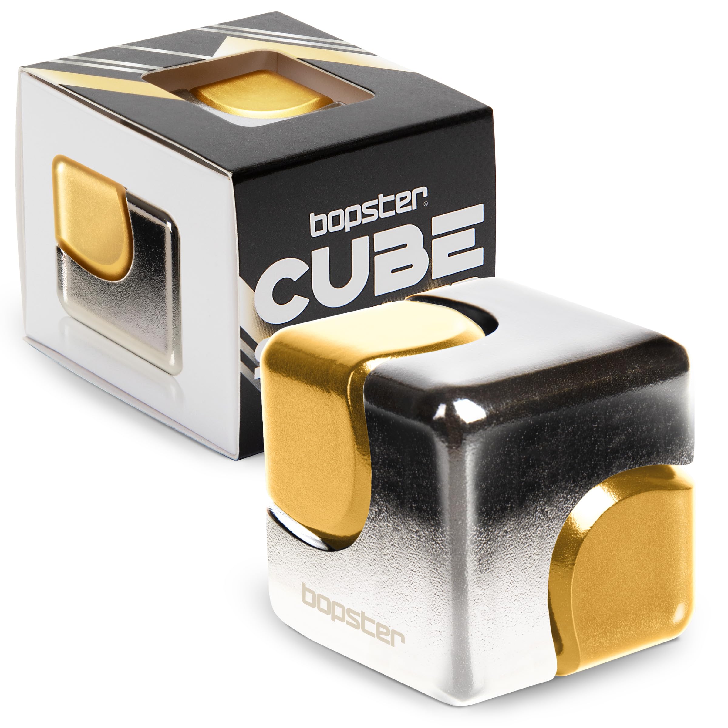 Ishikawa Toys Hand Spinner CUBE SPINNER Silber Gold silber
